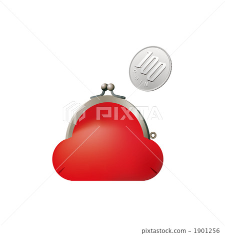 紅色臀部和100日元硬幣的例證 1901256