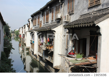 Waterways and streets of Suzhou Mountain Tang street in China 1905696