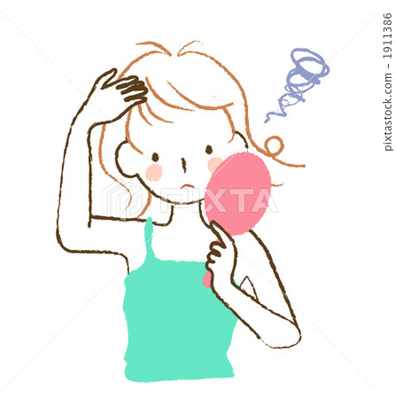 一個女人頭髮潑了 1911386