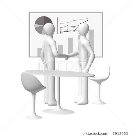 3D businessman presentation negotiation contract 1912063