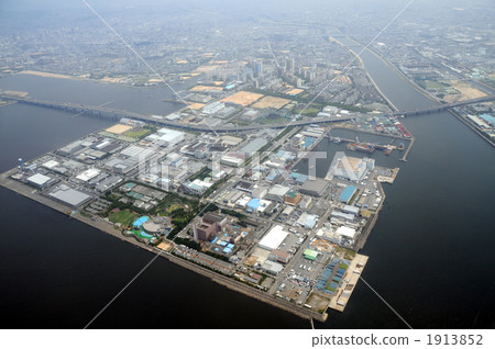 Nishinomiya city Naruhama by air 1913852