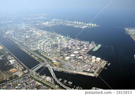 Aerial view of Takaishi city's Bay Area 1913853