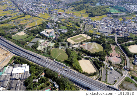Aerial view of Neyagawa Park Aerial view of Neyagawa Park 1913858