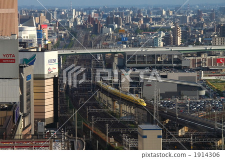 doctor yellow, the tokaido shinkansen line, bird's-eye view 1914306
