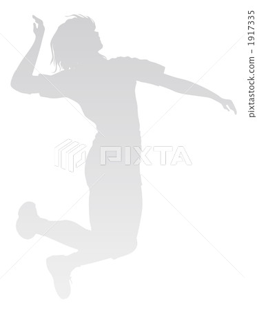 Women's volleyball (gradation silhouette) 1917335