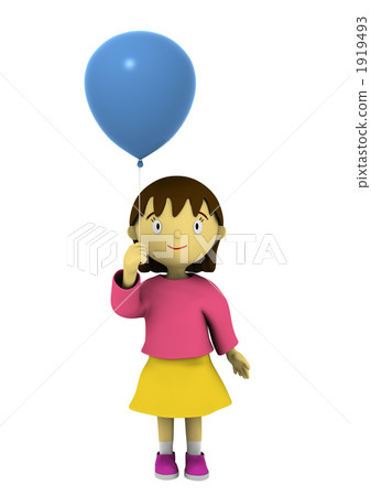 A girl with a balloon A girl with a balloon 1919493
