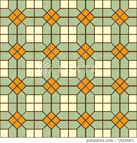 復古·瓷磚（綠色掛×橙色） 1920061