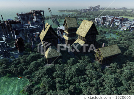 Fantasy world "houses left behind" 1920605