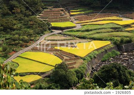 Masutani飯露台，。 satoyama的風景。 1926805
