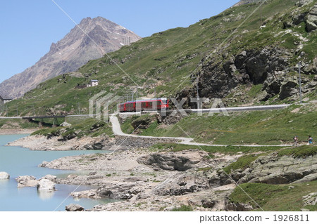 Swiss Letheush Railway Bergina line next to Lago Bianco 1926811
