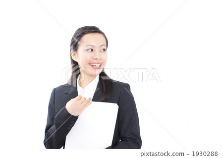 A woman with a document A woman with a document 1930288