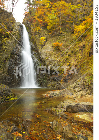 青森白神山黑暗的門瀑布第二瀑布 1934155
