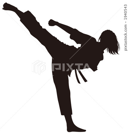 Upper kicking silhouette Upper kicking silhouette 1940543