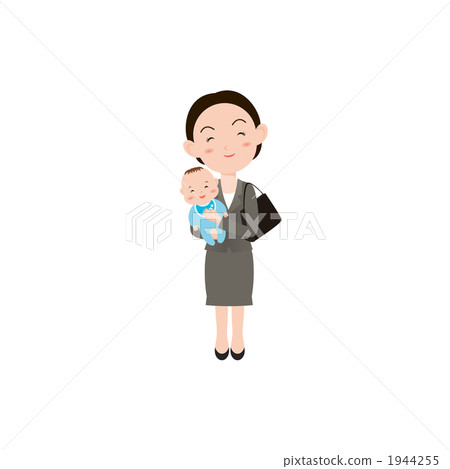 抱著嬰孩的職業婦女的例證 抱著嬰孩的職業婦女的例證 1944255