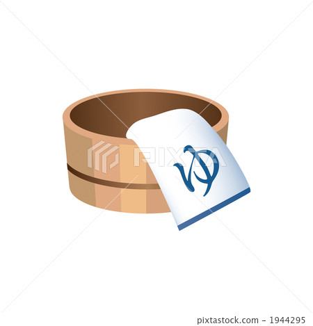 Illustration of a bath tub and a towel 1944295