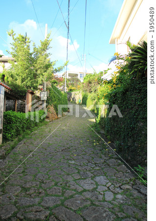 Cobblestone road in Okinawa Shuri Kinjo Town Cobblestone road in Okinawa Shuri Kinjo Town 1950489