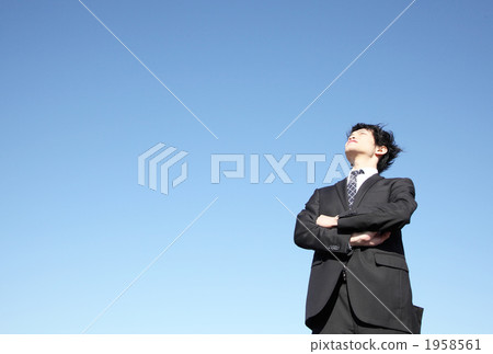 Blue sky and businessman 1958561