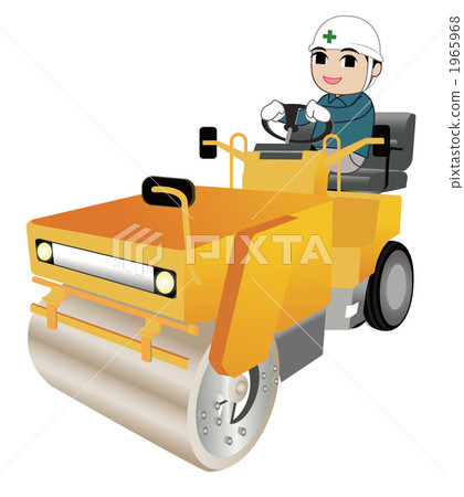 Operator operating a combined roller Operator operating a combined roller 1965968