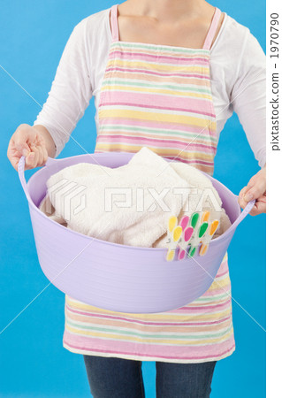 Woman with laundry 1970790