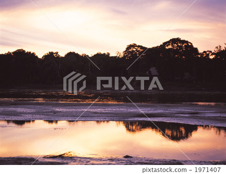 秘魯亞馬遜日落視圖 1971407