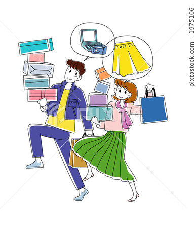 young married couple, couple, shoping 1975106