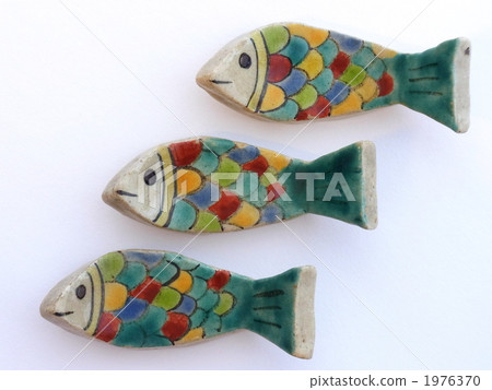 筷子架 魚 陶器 1976370