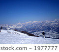 Ski slope + man 1977777