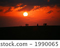Sunset of Tottori sand dune 1990065