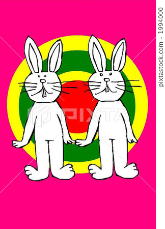 CL002 Two rabbits (pink) CL002 Two rabbits (pink) 1994000