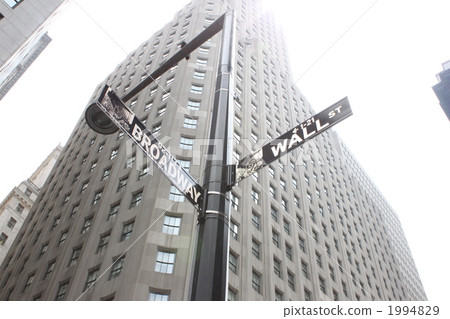 wall street, financial district, road sign 1994829