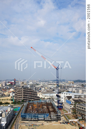 公寓建築工地鋼框架組裝工作情況 公寓建築工地鋼框架組裝工作情況 2001566