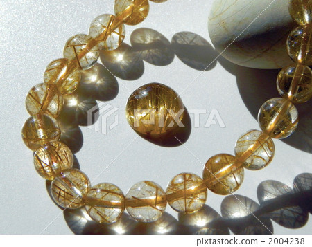 金紅石石英鬆散和手鐲 2004238