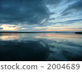Evening view of the mouth of the Teshio River in Hokkaido 2004689