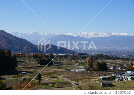 從Shinshu Suzaka可以看到北阿爾卑斯山的冠雪 2007002