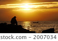 釣魚 漁夫 日落 2007034