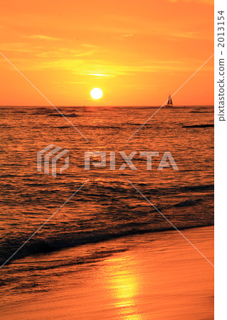 Sunset and coast and sailboat Sunset and coast and sailboat 2013154