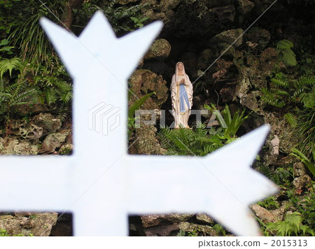海島Nishikura盧爾德教堂Goto島的瑪麗亞雕像 2015313