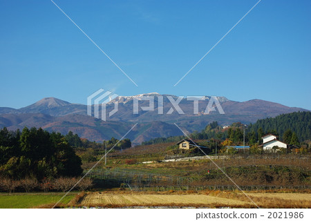 Azuma mountain peak in the early snowies 2021986