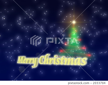 發光在聖潔夜的聖誕樹 2033784