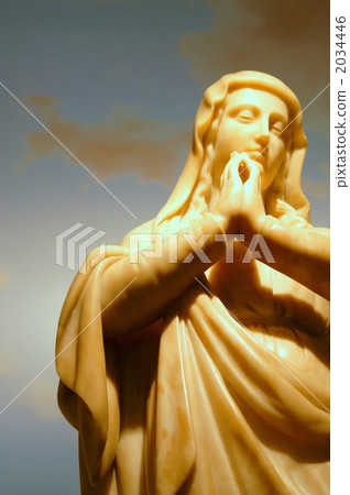 被保佑的聖母瑪利亞 塑像 雕刻品 2034446