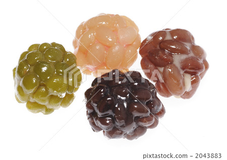 和果子 染成斑駁圖案的布 含有豆沙餡的年糕 2043883