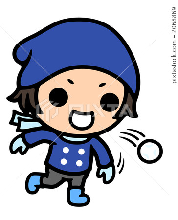 Boys fighting snowball 2068869