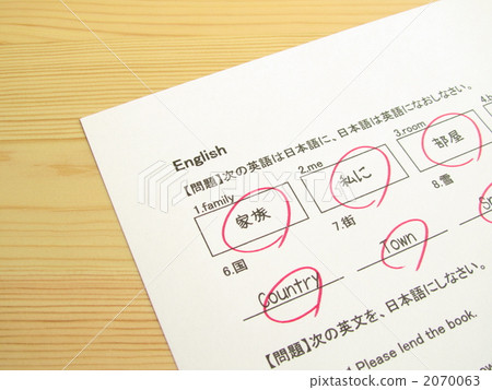 英語測試表[家庭作業/成績圖像] 2070063