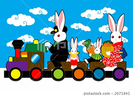 Rabbit family train 2071841
