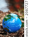 The surface of autumnal leaves and the earth c 2087727