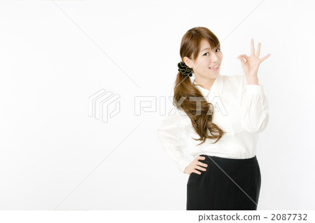 Female employee of OK sign 2087732