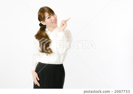 Pointing female employees Pointing female employees 2087733