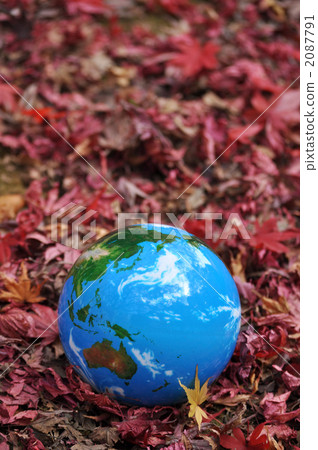 Autumn leaves and the earth c Autumn leaves and the earth c 2087791