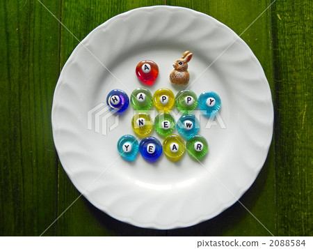 新年賀卡材料 問候 回复 2088584