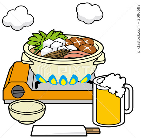 用锅烹饪 食品 锅里煮好的食物